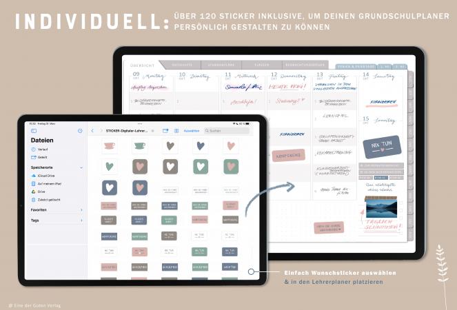 Download Lehrerkalender für Schuljahr 2023 2024 mit Sticker, individuell gestaltbar, mit Stundenplan, Klassenlisten, u.v.m.
